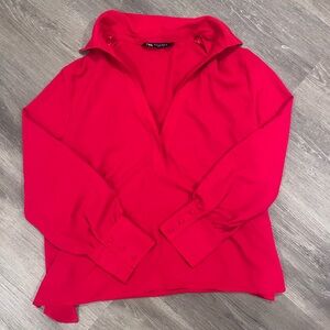 Zara Vibrant Red Blouse